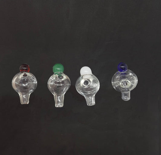 Bubble Cap pack x4 - Transparente con punto de color - Artista Nacional - Seba Glass